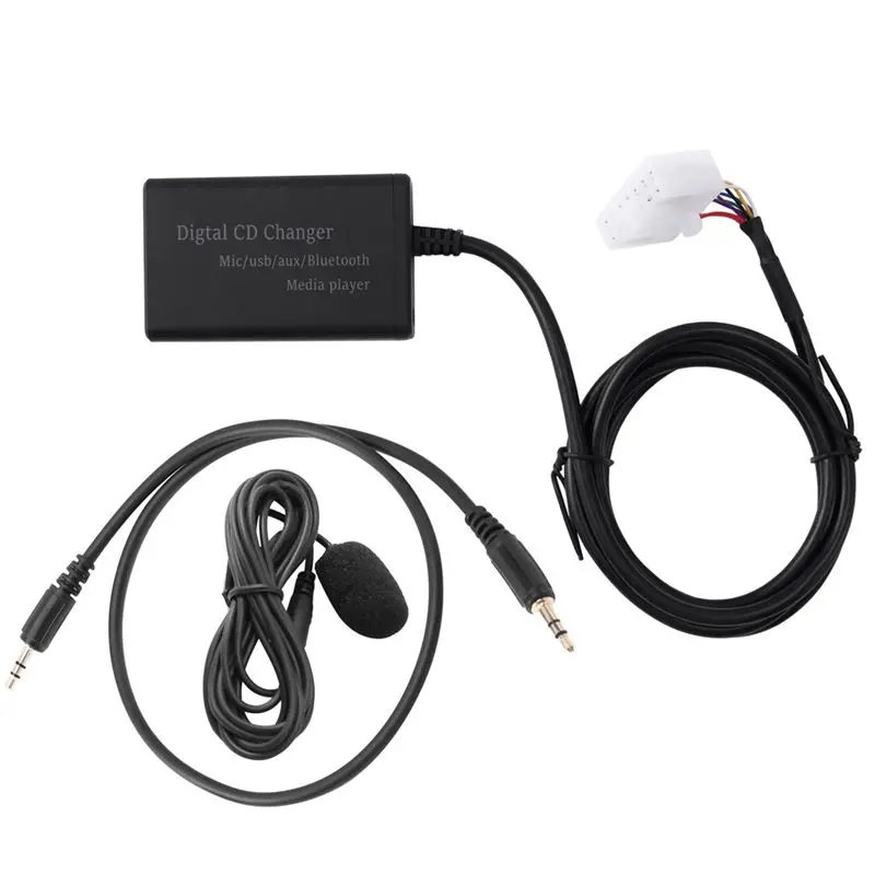 AEA7-(5+7)Pin Car Digital Music CD Changer Adapter USB AUX Bluetooth Music Disc Box For Toyota Camry Corolla Lexus RAV4 Yaris