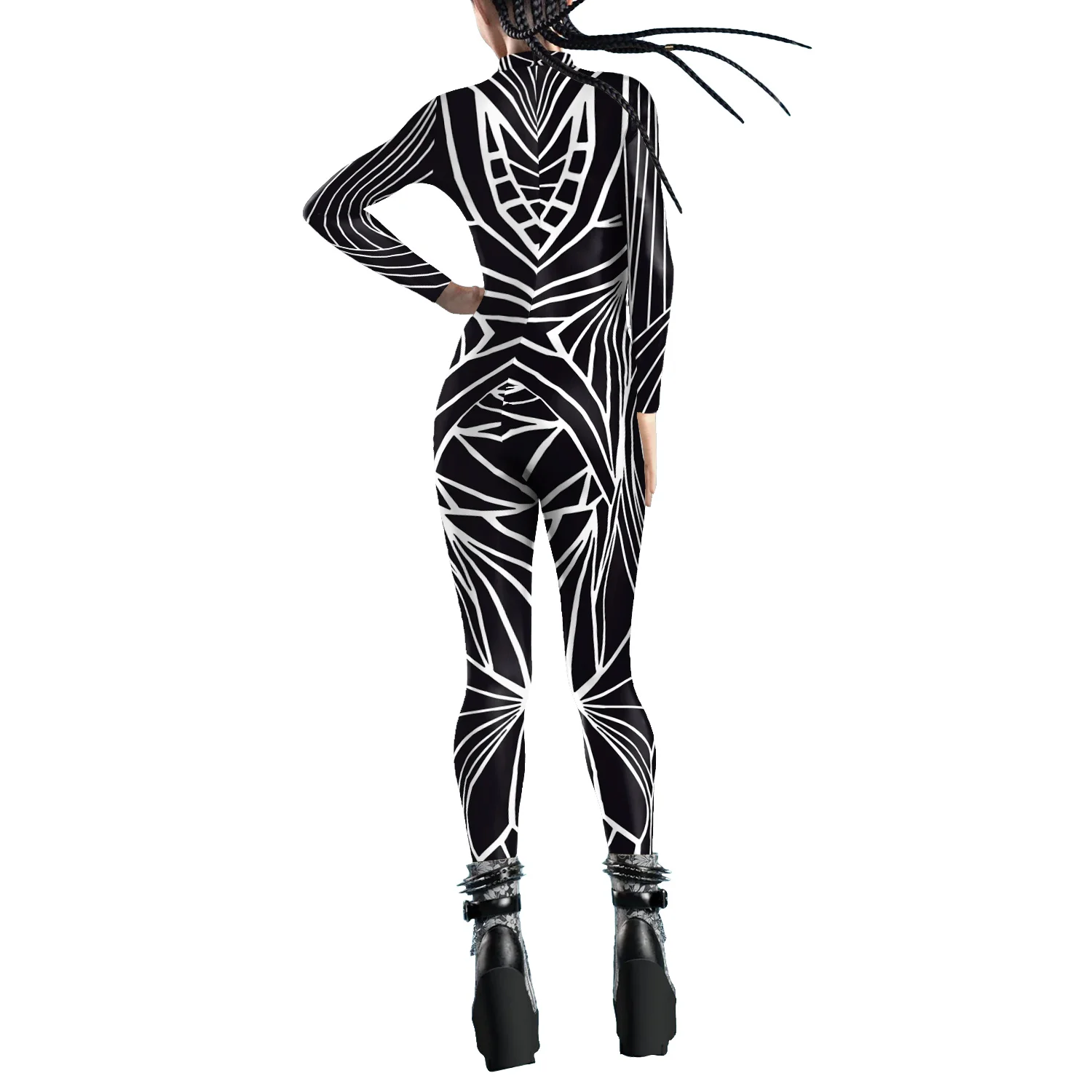 VIP FASHION Black Crystal Damage Costume Women Sexy Zentai Bodysuit Carnival Purim Cosplay Jumpsuit Funny Holiday Party Clothes