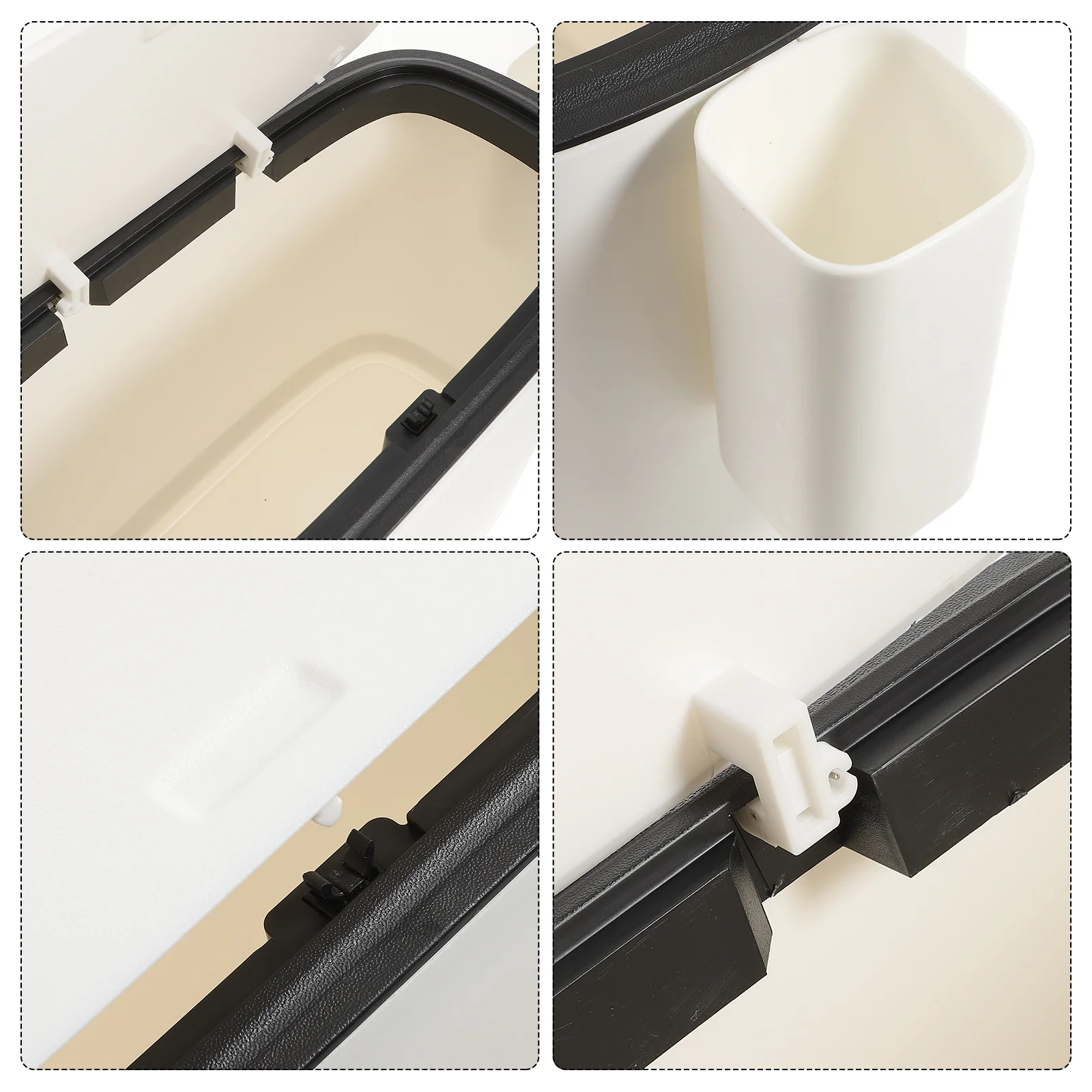 

Trash Can With Lid Compact For Kitchen Bathroom Bedroom Hotel Use Portable Rubbish Bin Press-Type Cover Odor Prevention