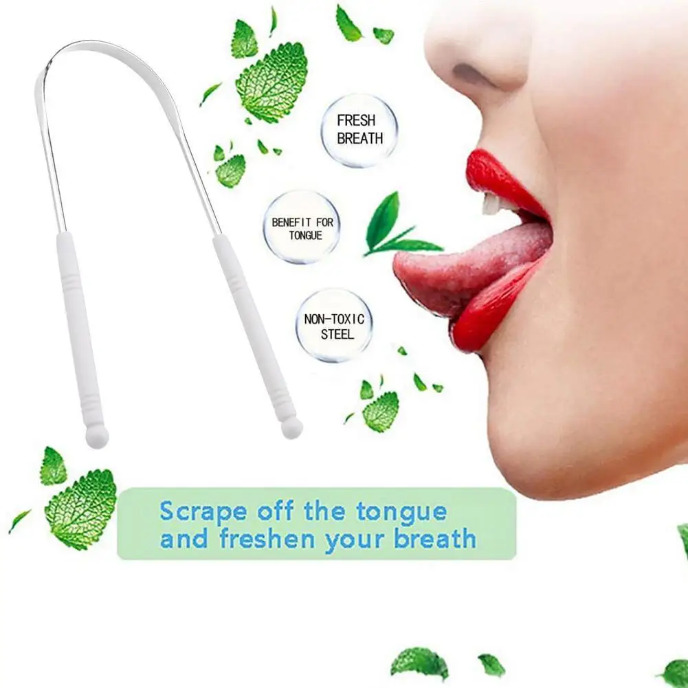 Stainless Steel Tongue Scraper Oral Tongue Cleaner Brush Tongue Toothbrush Oral Hygiene High Quality Tounge Scraper