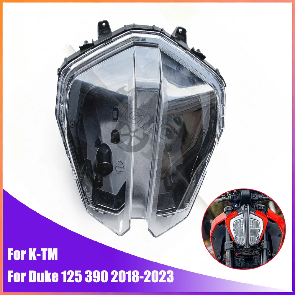 Motorcycle Headlight Assembly Headlamp Glass Cover For K-TM Duke 125 390 2018 2019 2020 2021 2022 2023  Front Head Light