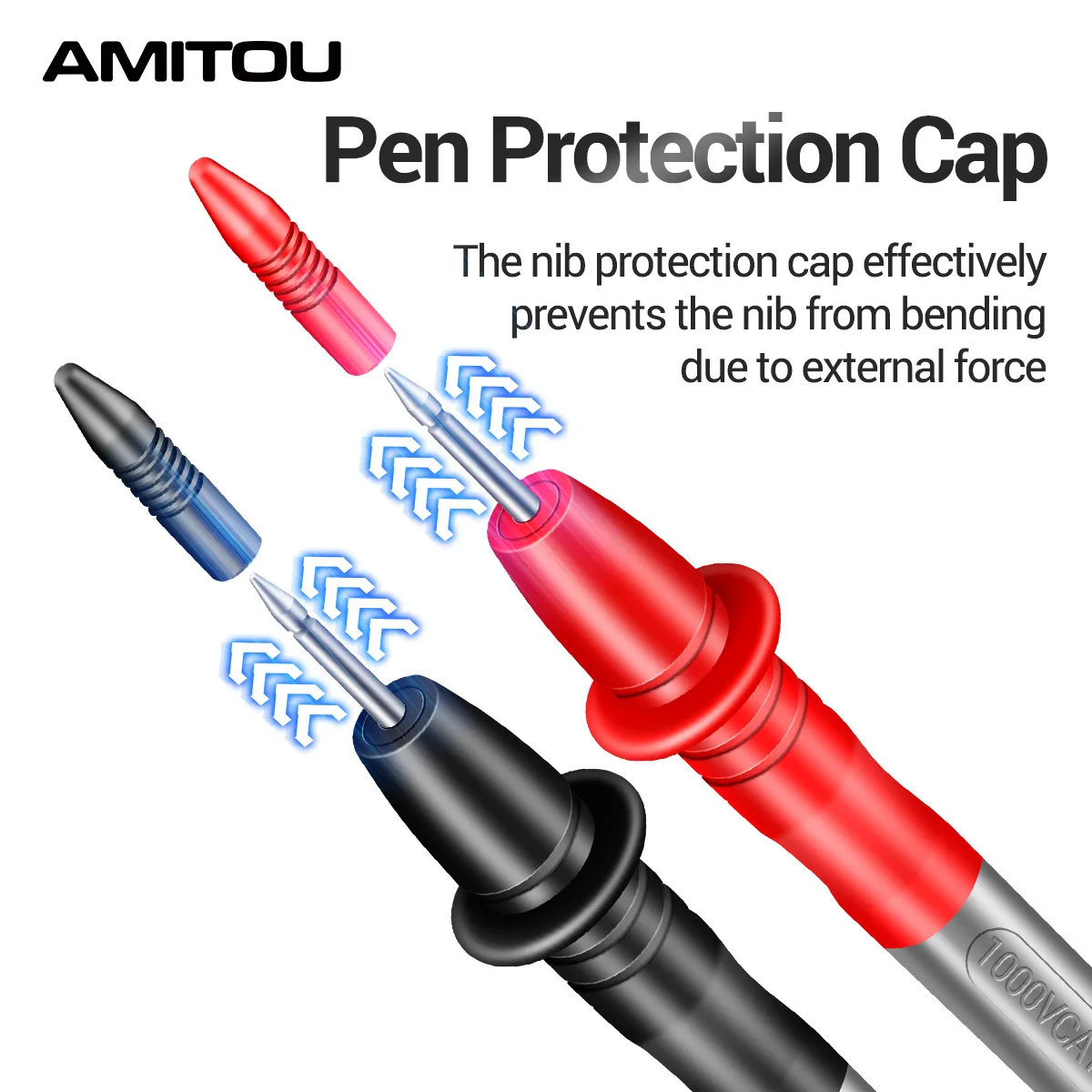 AMITOU 10A/1000V Multi Meter Probe Wire Pen Cable Universal Test Lead for Digital Multimter Multi-functional Measuring Probe Pen