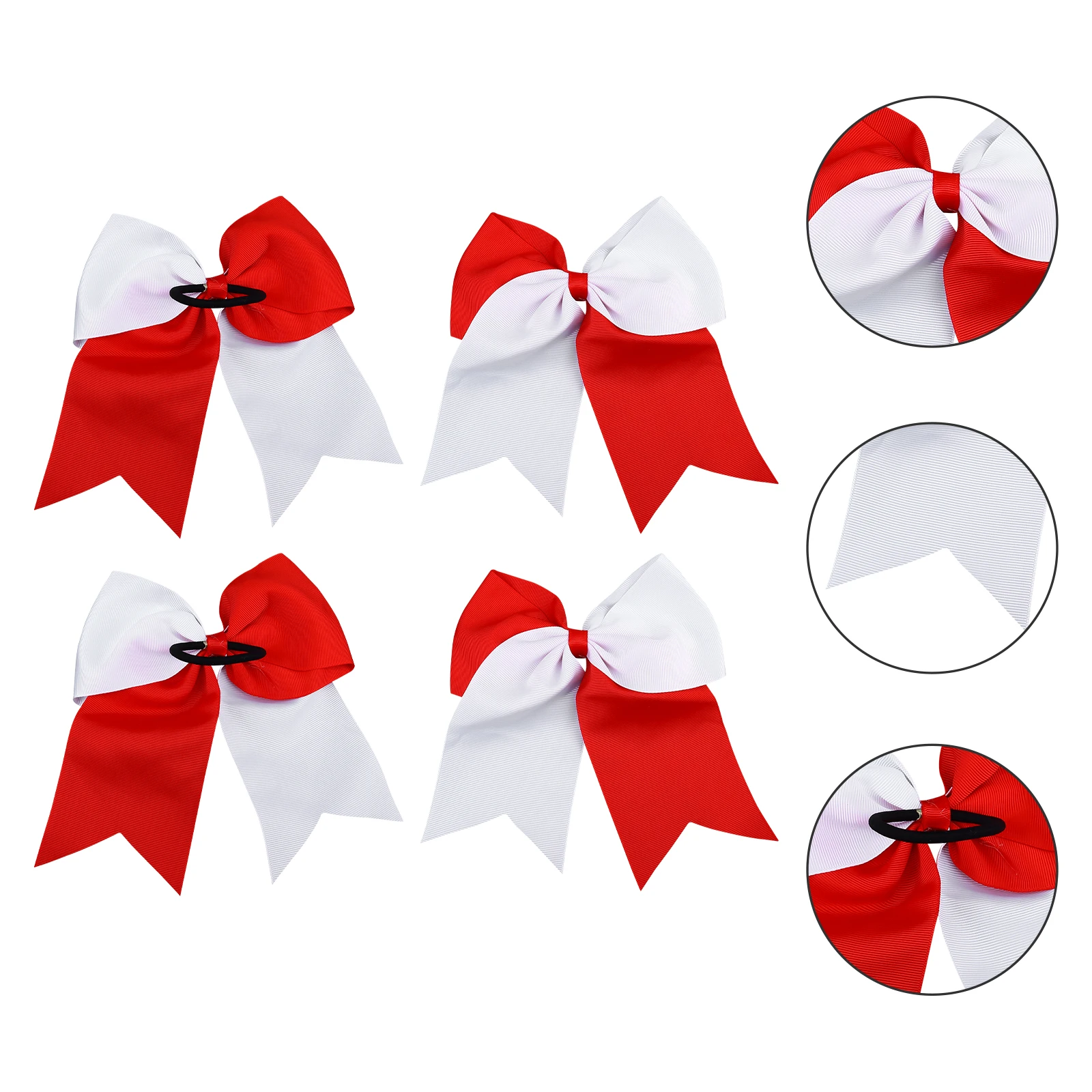 

4pcs Hair Accessories Fabric Elastic Bowknot s Ropes Quartz School Girls Party Ties Christmas Stylish Soft Durable
