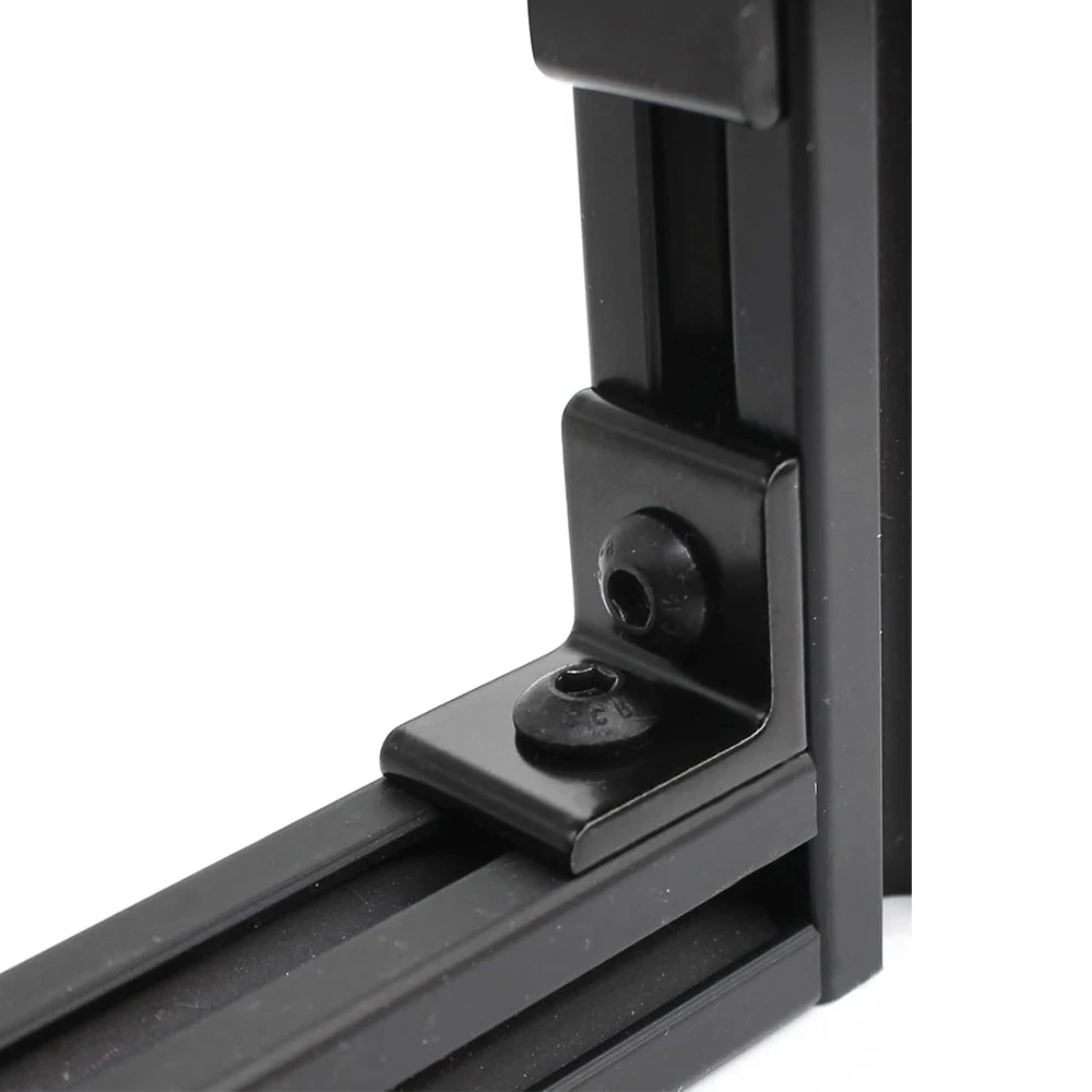 1PC 2020 2040 Black Brackets Corner Fitting Angle Aluminum 3030 3060 4040 4080 Aluminum L Connector for Aluminium Profile