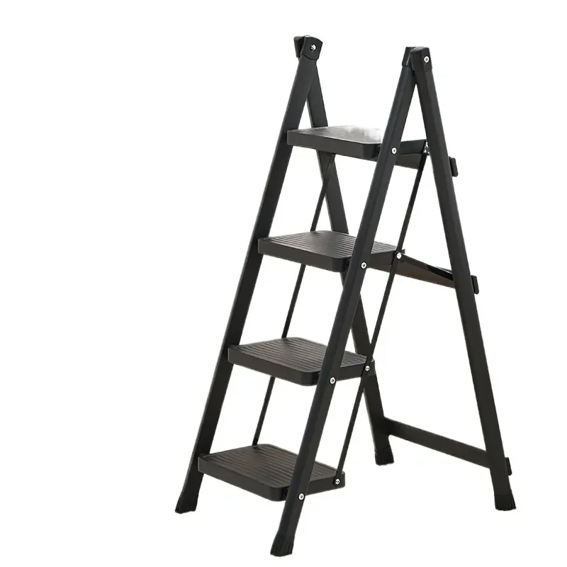 

Telescoping Folding Step Ladder for Home Use Multi Purpose Thickened Indoor A Frame Ladder Portable 4 Step Stepladder