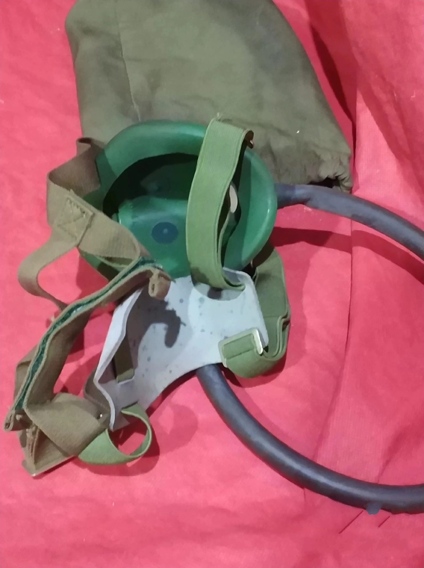 الفائض العسكري الأصلي الأصلي الصيني عالي الارتفاع قناع الأكسجين الطيار وحقيبة قماش