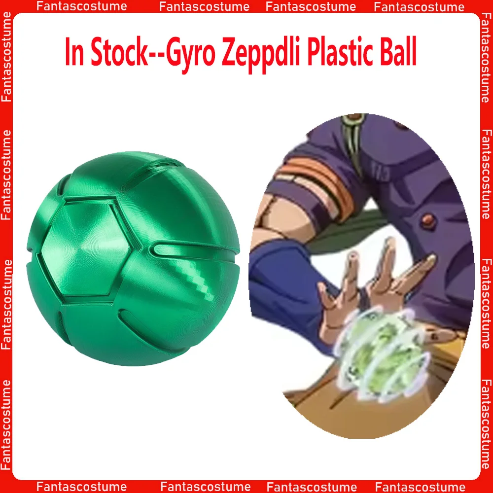 Gyro Zeppdli Cosplay Plastic Ball Bizarre Anime Adventure Roleplay Halloween Carnival Fancy Dress Party Costume Accessories Prop