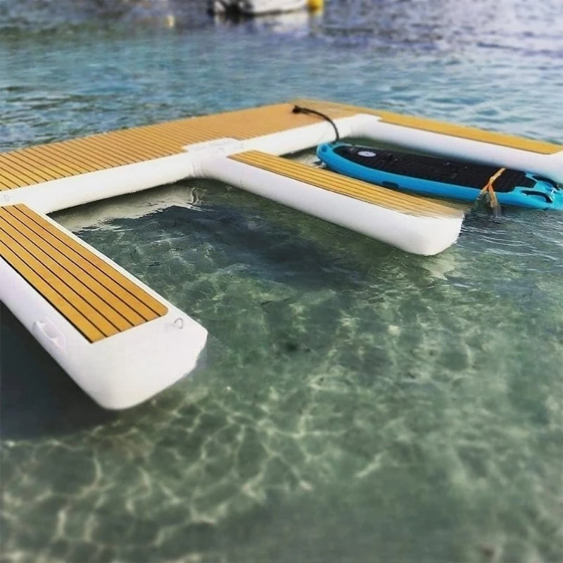 

Drop Sew Sunbathing Teak Foam Deck Mat Floating Swimming Air Raft Yacht Inflatable Jet Ski Pier Buoy Platform