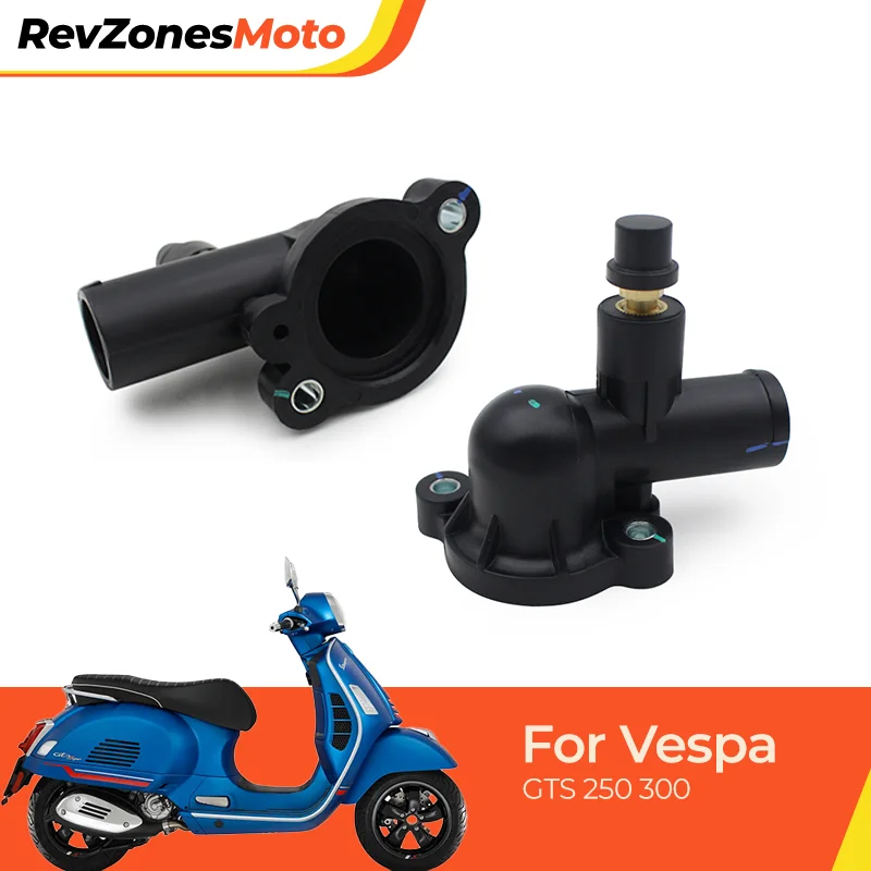 For Vespa GTS 250 300 Thermostat Housing Cover PP Material OEM Replacement Motorcycle Cooling System