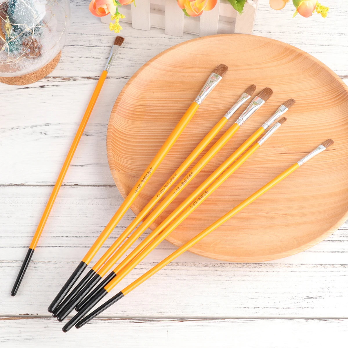 

6pcs Painting Set Gouache Number Brush Supplies Artist Drawing Professional Natural