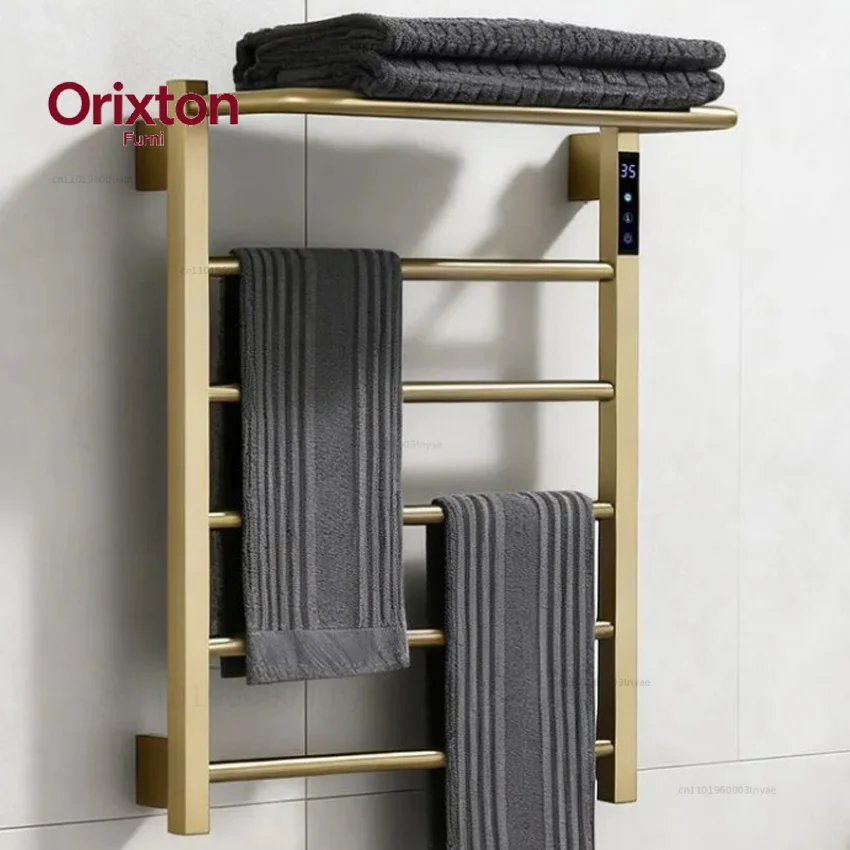 Stainless Steel Towel Warmer 620*500*230mm Temperature&Time Control Smart Heated Towel Rail 110V/220V Electric Towel Rack