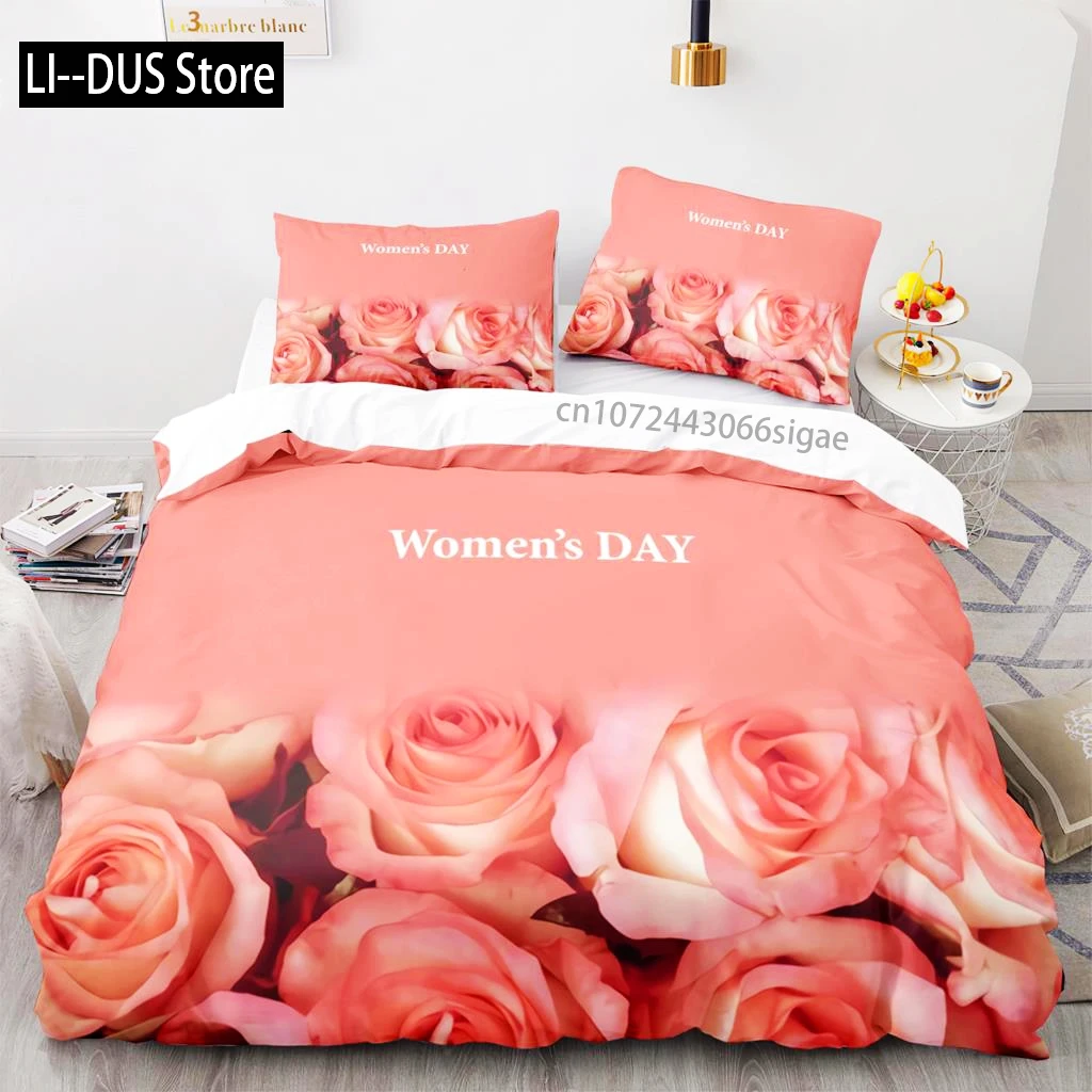 

Rose flower Bedding Set Single Twin Full Queen King Size Love for a lifetime Bed Set Aldult Bedroom Duvetcover Sets 3D Print 011