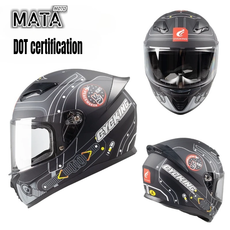 

Motorcycle Helmet Double Lens Full face Helmet DOT certification Cascos para motos Racing Off-Road Casco motocross