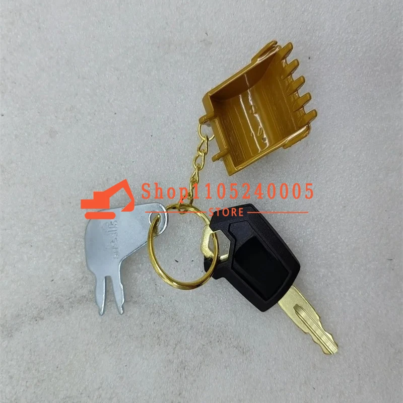 5P-8500 Lgnition keys 8H-5306 With Bucket Model Keychain for Excavator Loader Dozer Tractor Grader Truck 5P8500 8H5306