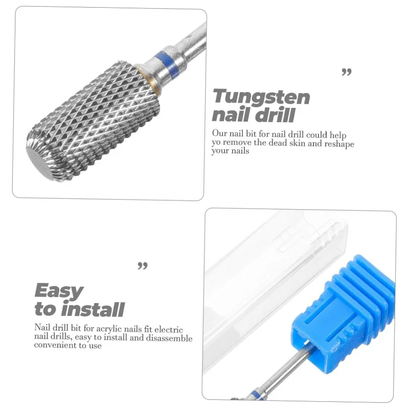 1 stks HYTOOS voor Manicure Elektrische Boor Nagels Accessorie Tool Vat Nail Boren Carbide Burr Stofdicht Bit Frees