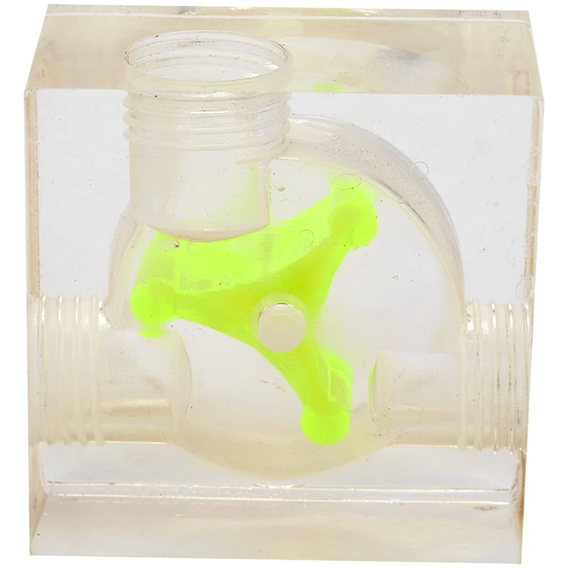 PC Water Cooling System Acrylic Three Way Visual Flow Indicator G1/4 Thread