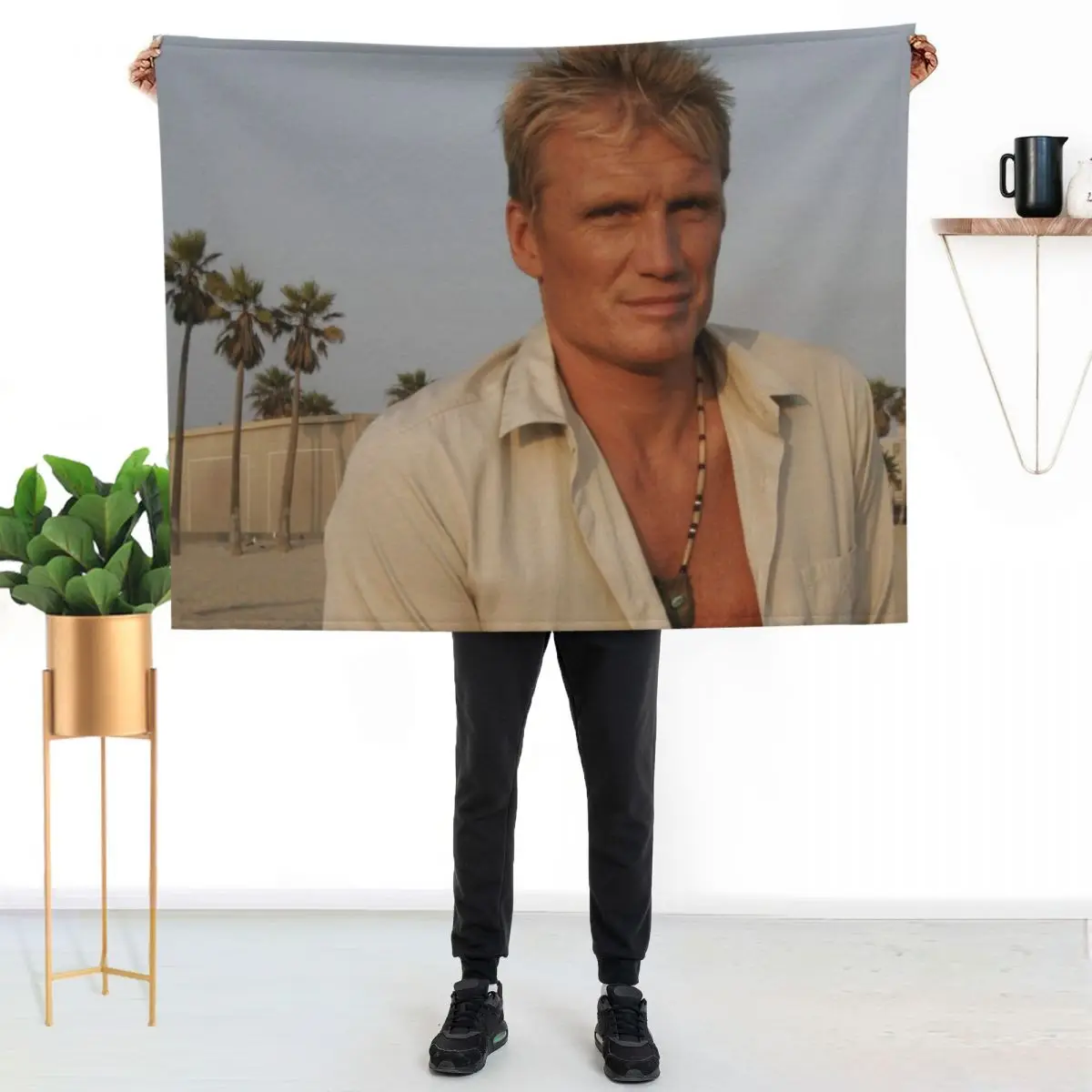 Dolph Lundgren Throw Blanket Sleeping Bag Shaggy Designers Hairys Summer christmas decoration Blankets