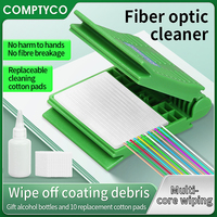 COMPTYCO A-07 Optical Fiber Core Wiping Cleaning Tool Fiber Optic Cleaner With Cleaner Cotton/Alcohol Storage Bottle (Empties)