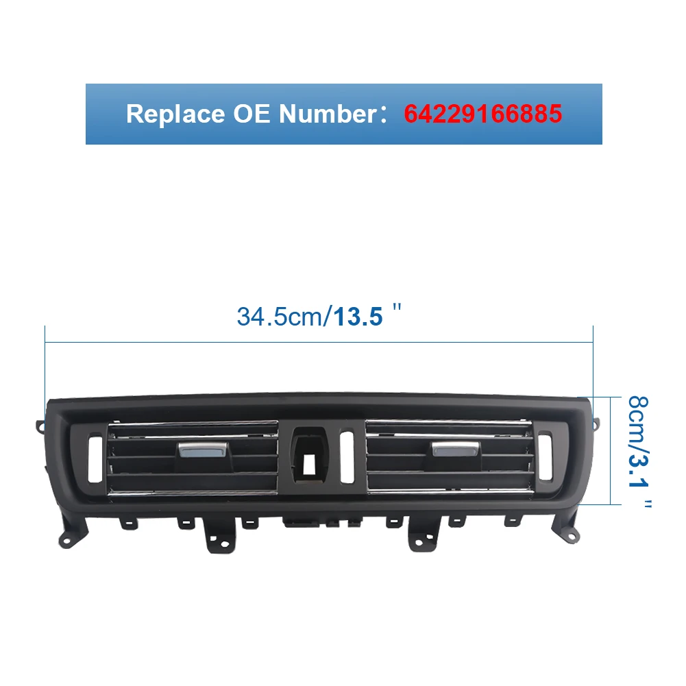 

Передняя консоль FISHBERG, центральная решетка, вентиляционная решетка кондиционера переменного тока для BMW F10 F11 520i 523i 525i 528i 535i 64229166885