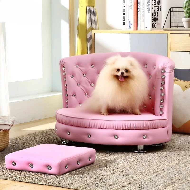 

Питомник для больших и средних собак, подушка для домашних животных, кровать для собаки Тедди Корги, изысканный комплект с бриллиантами, европейский и американский диван для собак, универсальный