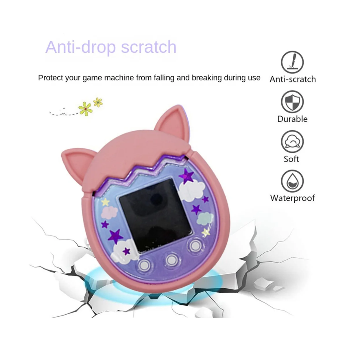 Para Tamagotchi Pix Silicone Caso Virtual Electronic Pet Machine(C)