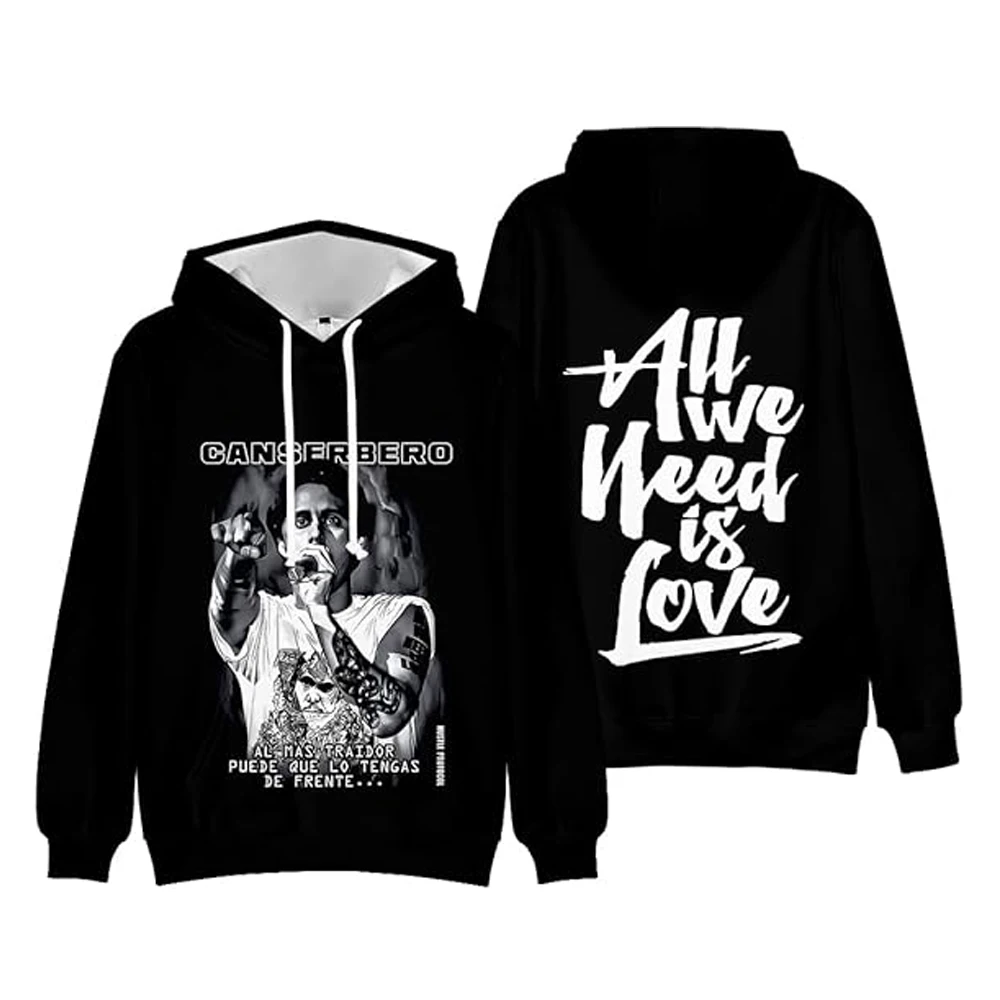 Canserbero hoodie Vida pria/wanita, pakaian pullover Hip Hop kasual modis bertudung Album Merch BERO Logo