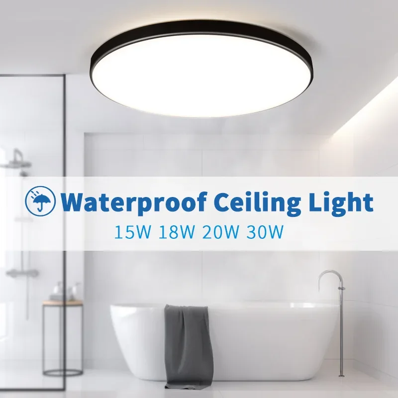 

Ip44 Waterproof Led Ceiling Light Bathroom Lamp 15W 18W 20W 30W Ceiling Led Ceiling Lamp For Toilet Living Room Kitchen Light