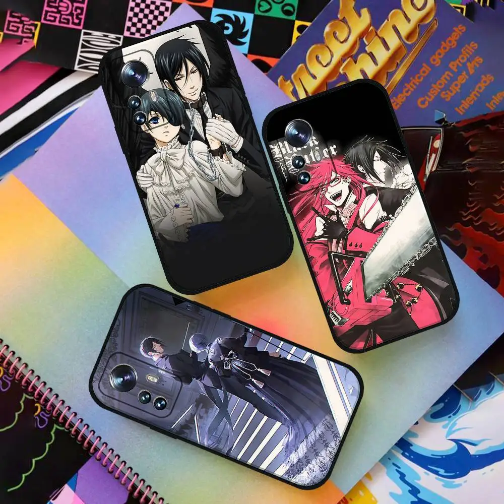 

Anime Cool B-Black Butler Phone Case For Xiaomi Redmi 13 12 13 12C 14C Redmi Note 14 13 12 Pro Plus 12S 11S 11 10S Soft Cover
