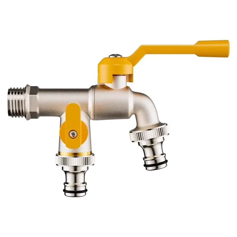 

1/2'' Brass Tap Faucet Adapter IBC Water Tank Connector 2-Way 1-Way Garden Hose Joint Irrigation Replacement Fitting Ball Valve