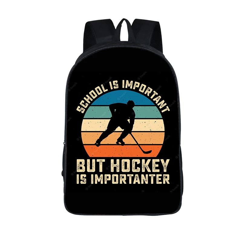 Ice Hockey Backpack Women Men Baseball Player Bookbags For Travel Children School Bag Laptop Rucksacks Kid Book Bags Cute Gift
