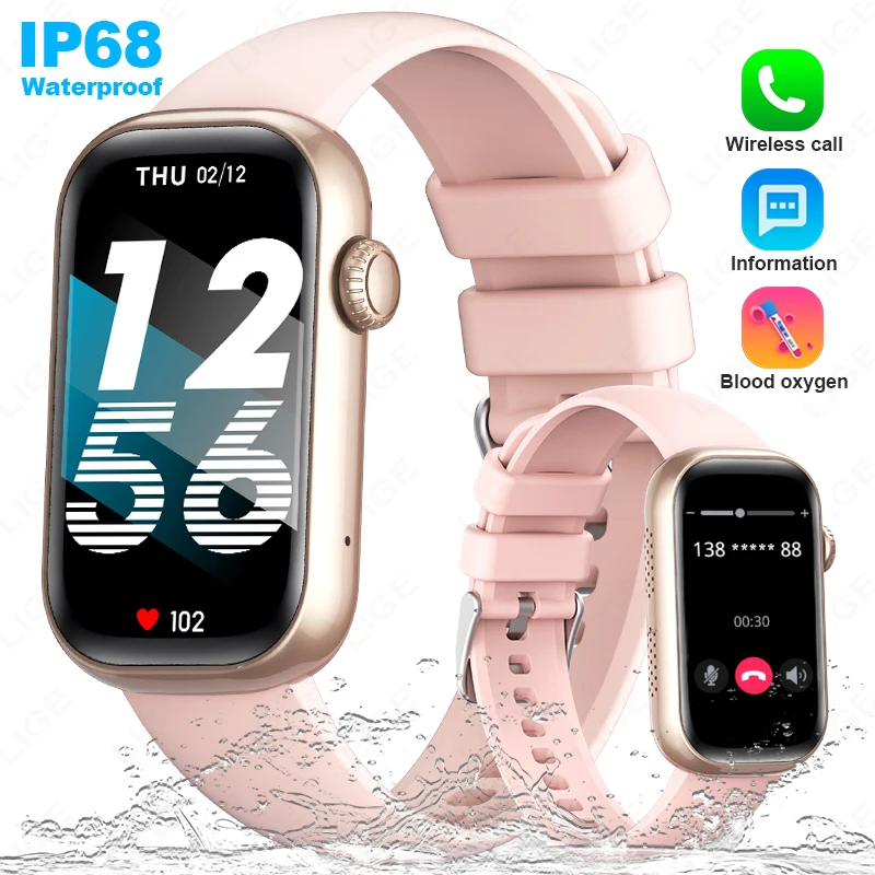 

LIGE Outdoor Sports Bluetooth Call Smartwatch Women‘s Menstrual Cycle Health Bracelet Music Waterproof AI Voice Smartwatch Men