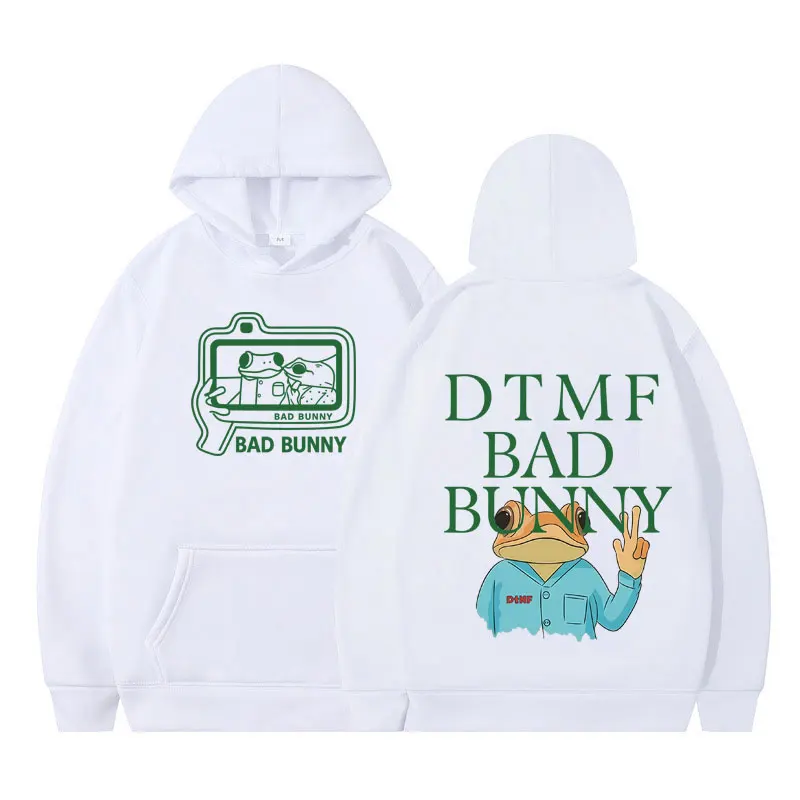 

Худи Bad Bunny DTMF Debi Tirar Mas Fotos 2026 Album в винтажном стиле, унисекс, повседневный пуловер, осенне-зимний готический панк-свитшот