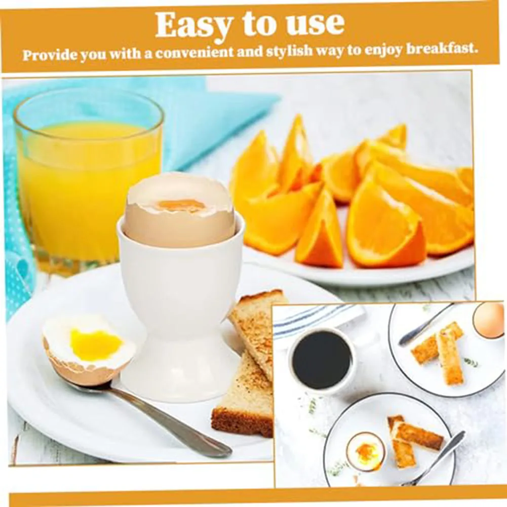 Egg Display Cup Set Breakfast Plastic White Eggshell Cups Stand 10x5x5CM Wine Milk Holder For Dining Room Kitchen Gadgets
