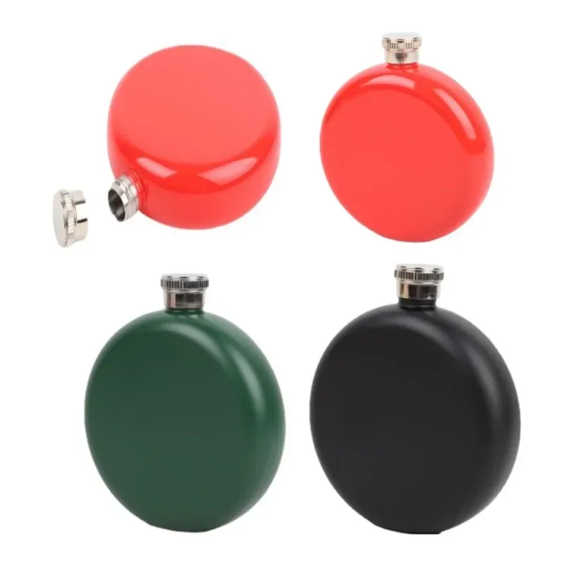 Exquisite praktische 5 Unzen Edelstahl Runde Flagon Outdoor Sport Reise Weinflasche Whisky Wodka Sake Flachmann Geschenk