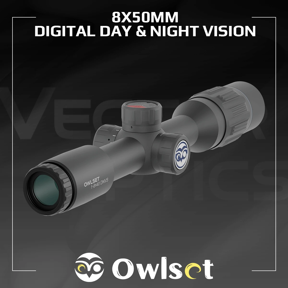 

Vector Optics OwlSet 8x50mm HD Digital Day & Night Vision Riflescope For Hunting Rifles Airguns,Hunting Observation Photography