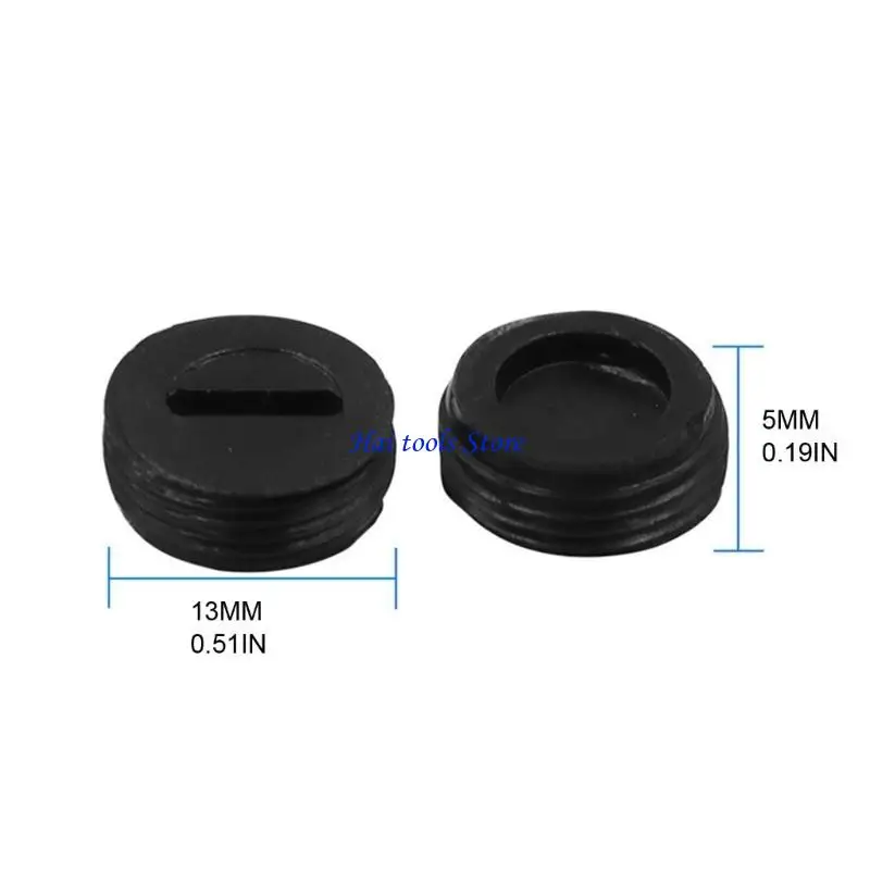 X37E 50Pcs Universal Black Carbon Brush Holder Caps Slotted Connector Replacement Parts for Angles Grinder Accessories