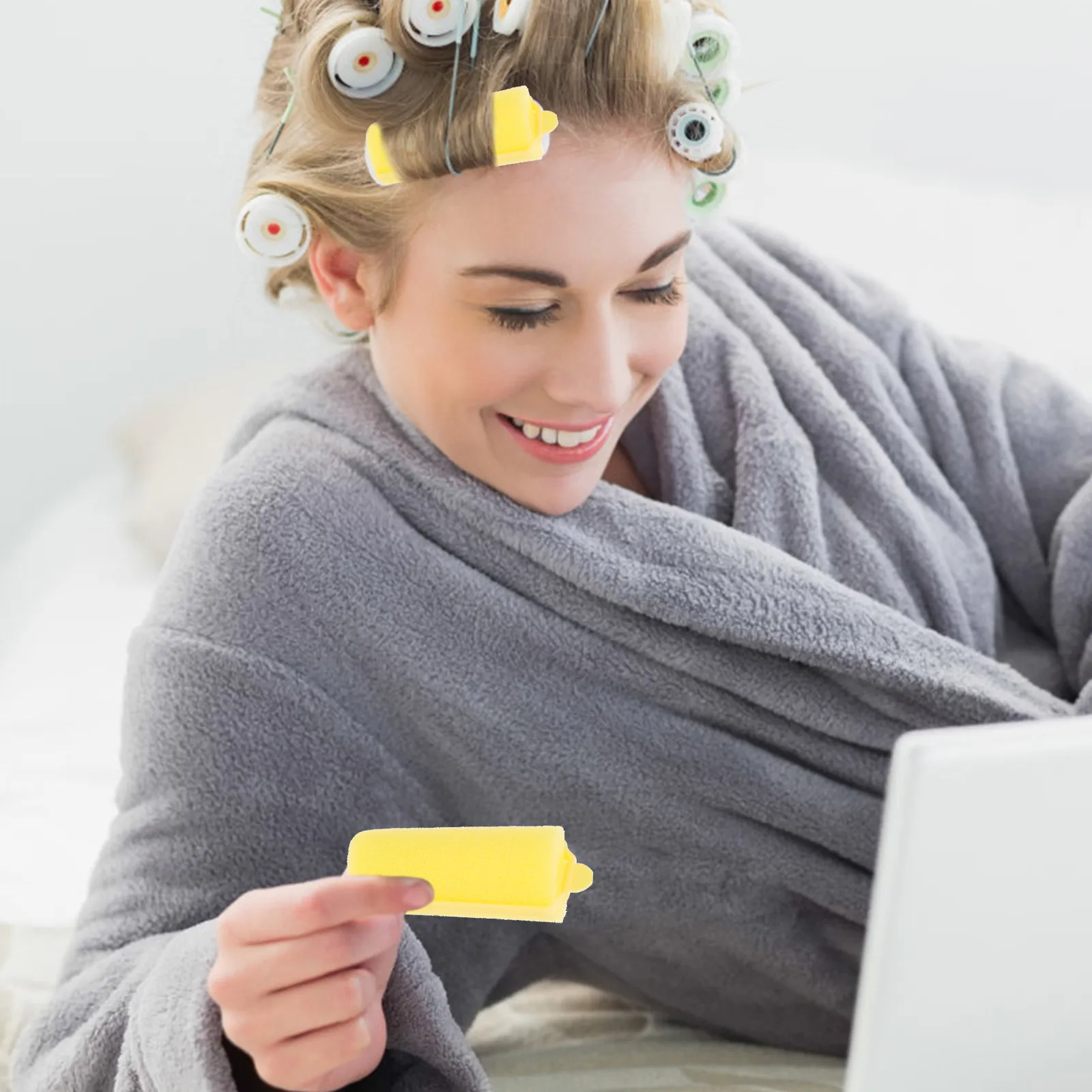 

24Pcs Sponge Hair Roller Professional Grade Hair Styling Curler for Wavy Bangs Hairstyle Thickening Effect