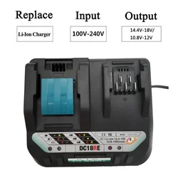 2024 DC18RE Lithium Battery Charger Charging For Makita 18V 14.4V 10.8V 12V Li-ion Tools BL1830 BL1430 BL1016 BL1021 BL1041