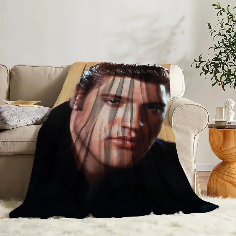 Fluffy Blanket Elvis Luxury Sofa Camp Nap Bedspread Soft Blanket Fleece Home Textile Birthday Gift Blanket Bedroom Decor