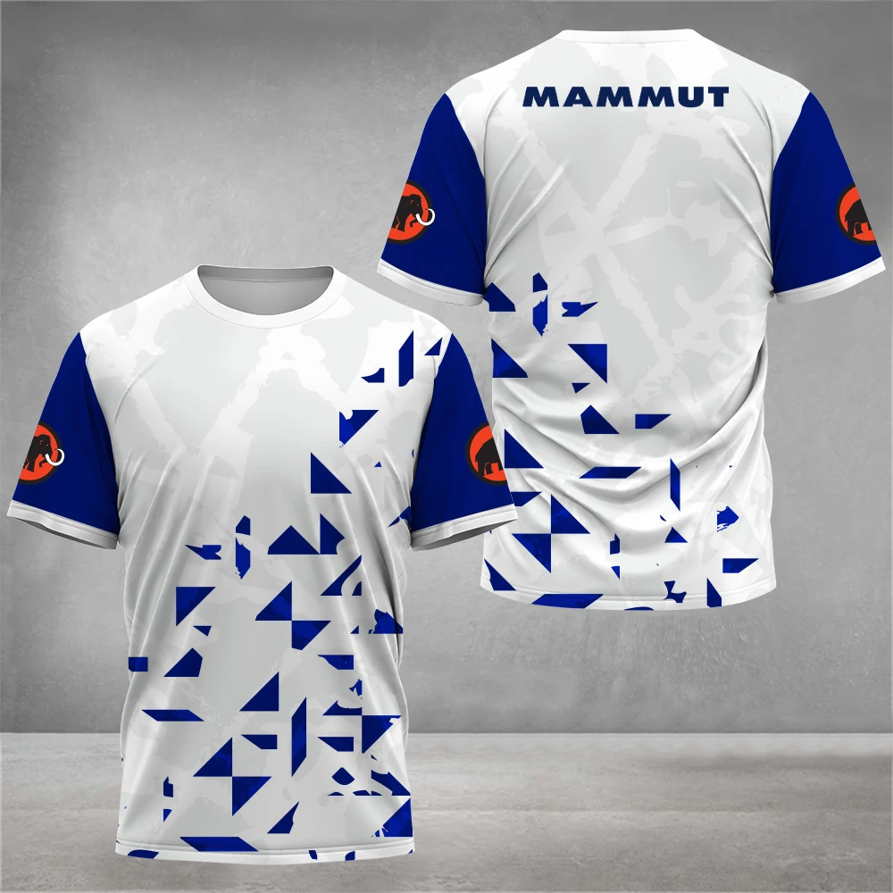 Fashionable men's short sleeved comfortable breathable summer T-shirt men's clothing 3D printed running fitness T-shirt men top