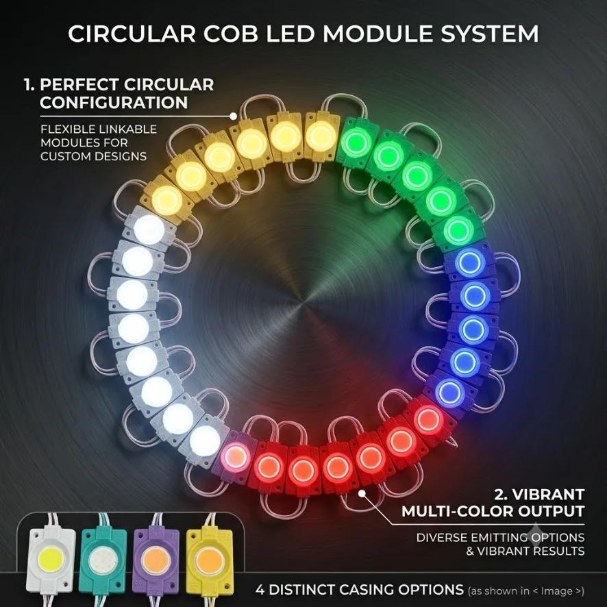 5/10/20PCS 12V Multicolour Led Module COB Light Backlight Shop Banner Waterproof IP65 Christmas Decorations Warm White