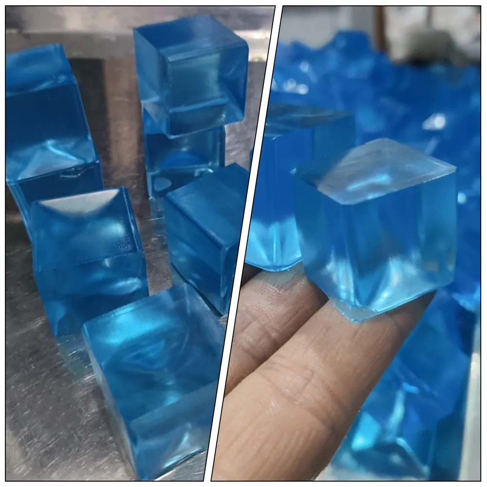 10 Pezzi Antistress a Forma di Cubetto di Ghiaccio, Giocattolo Sensoriale Elastico in TPR Morbido per Bambini e Adulti, Palla Antistress Portatile per Feste