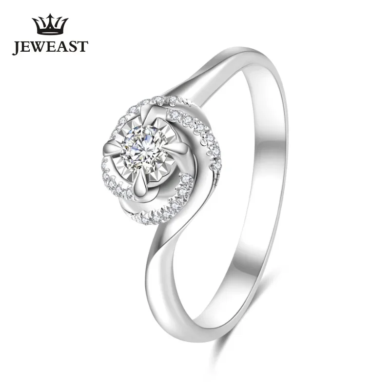 IDO Natural Diamond 18K Gold  Ring Real 18K Gold Solid  Ring Trendy Classic Party Fine Jewelry Hot Sell New 2025