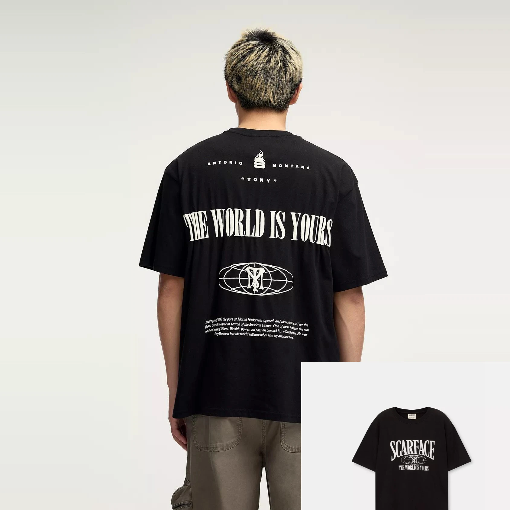 2025 Spring and Summer Luxurious Triangle T-shirt White Godfather Movie Periphery Crew Neck Short-sleeved Cotton Casual Top