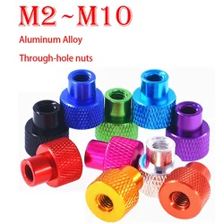 1/2PCS M2 M2.5 M3 M3.5 M4 M5 M6 M8 M10 Through-hole Aluminum Frames Hand-tightened Flange Nuts Stepped Knurled Thumb Nuts