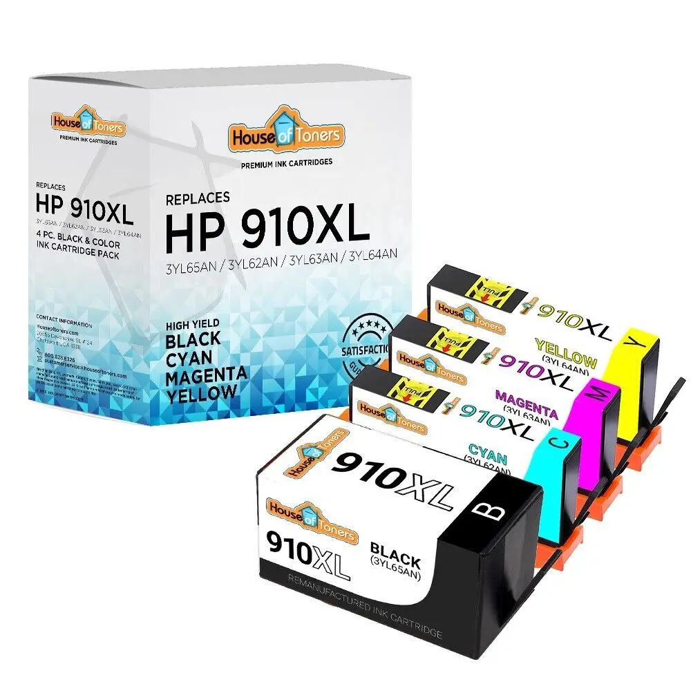 4PK 910XL BCMY New Chip for HP OfficeJet Pro 8025 8035 8020 8010 8021 8030 8028