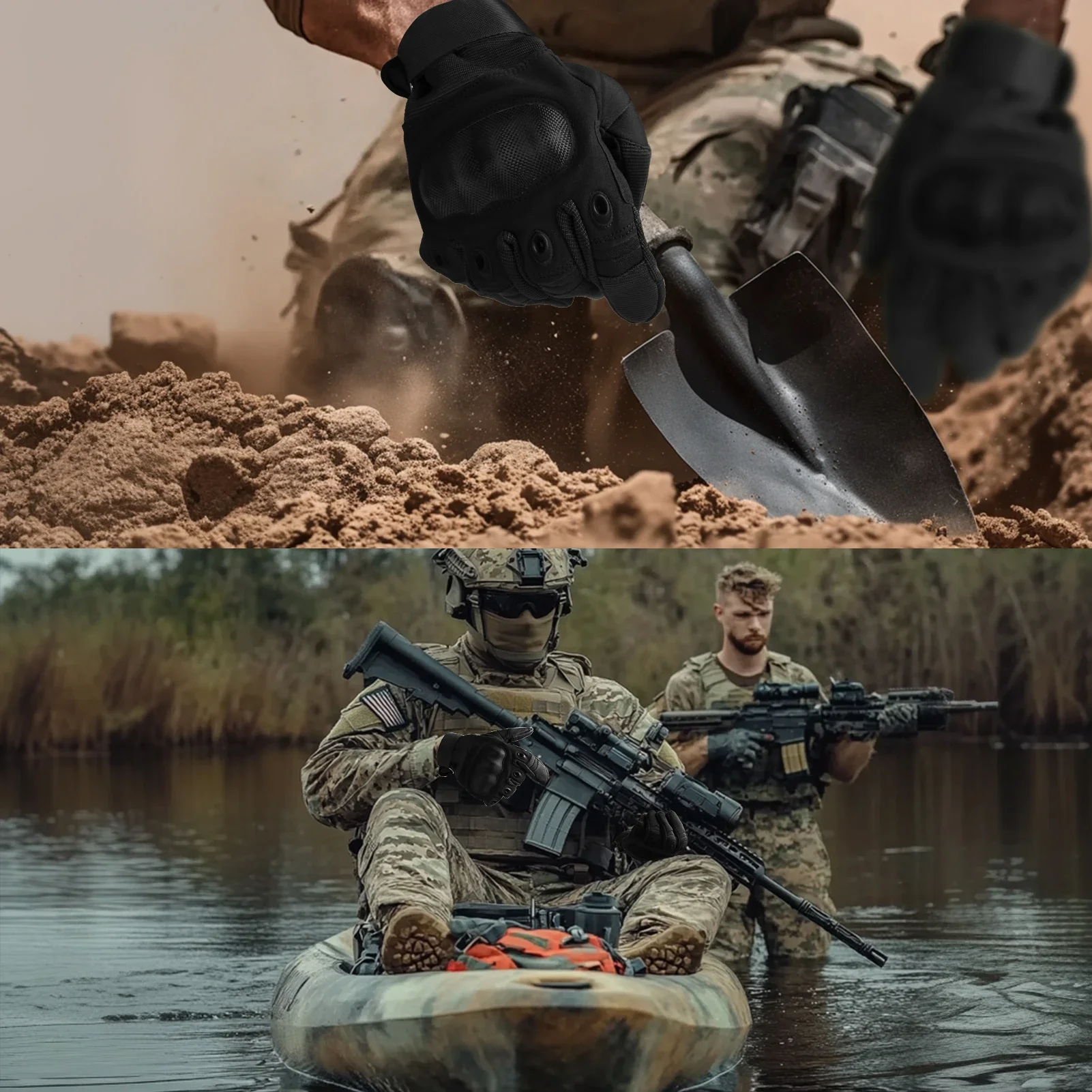 كامل فنجر قفازات ركوب الدراجات شاشة تعمل باللمس قفازات المفصل الصلب للدراجات النارية التنزه تسلق معدات الخشب قفازات التكتيكية #3