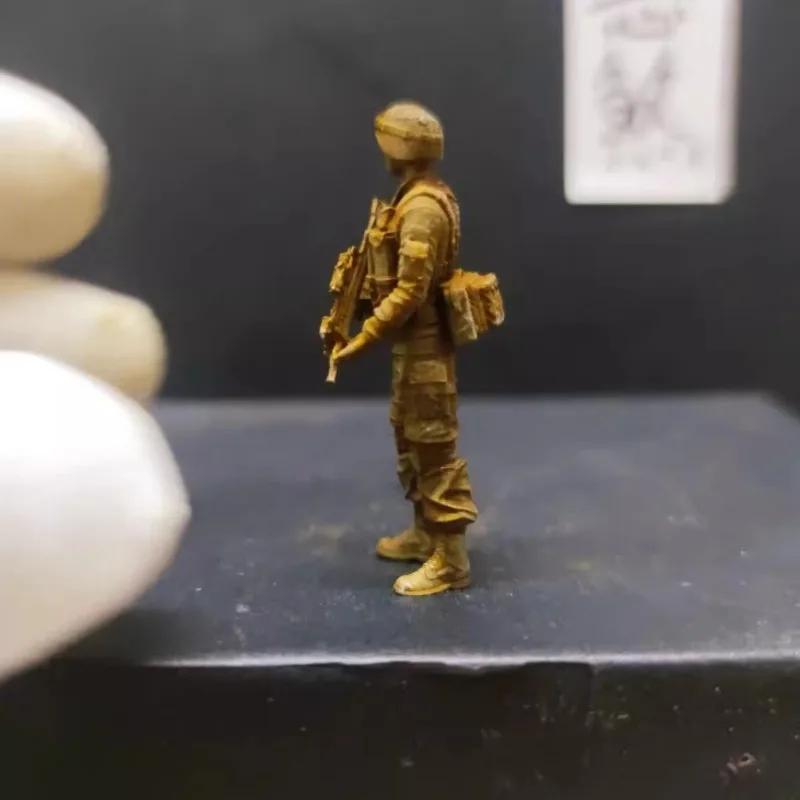 Figurines Miniatures en Métal et Cuivre Fin de Haute Précision, Accessoires d'Ornement de Soldats de Troupes Spéciales, Modèle Micro Monde