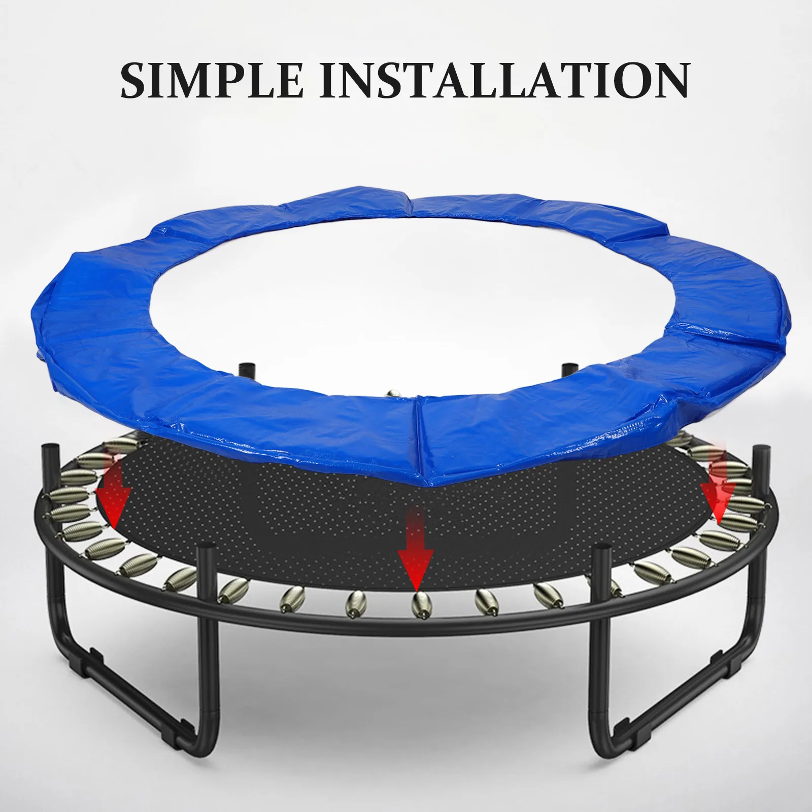 

Trampoline Edge Protector Durable Waterproof Padding Easy Install Safety Mat for Outdoor Trampoline Replacement Pad