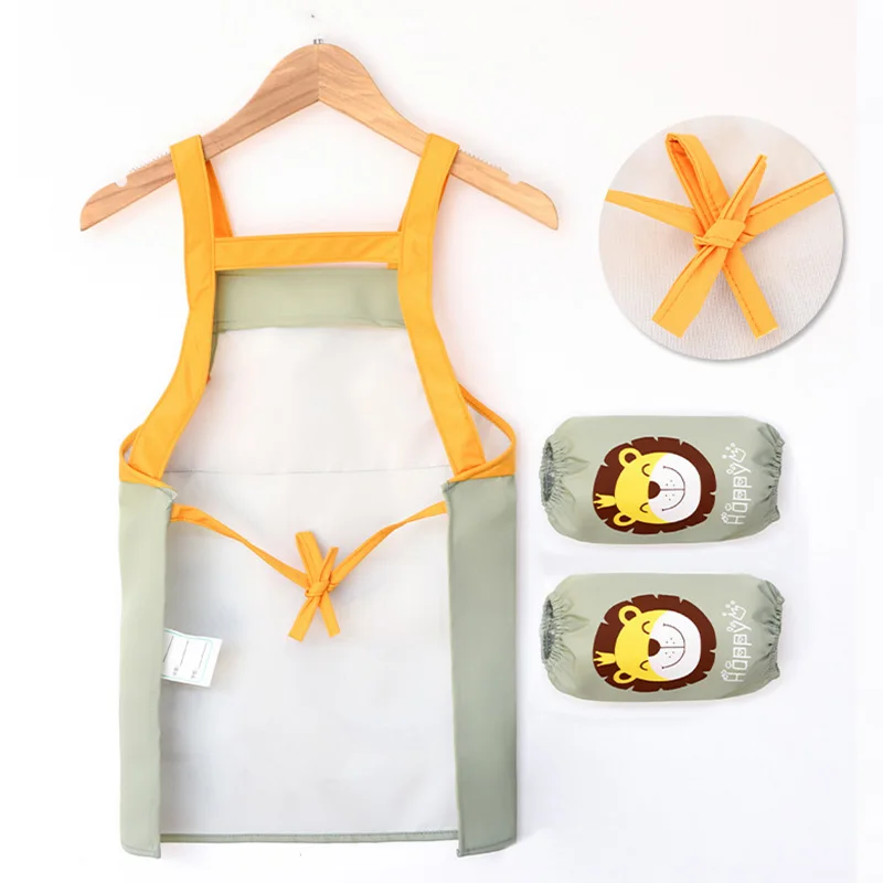 Kids Cooking Apron for Girls Boys Waterproof Unisex Toddler Kitchen Bib Aprons for Painting Kitchen Chef Gardening Baking Artist